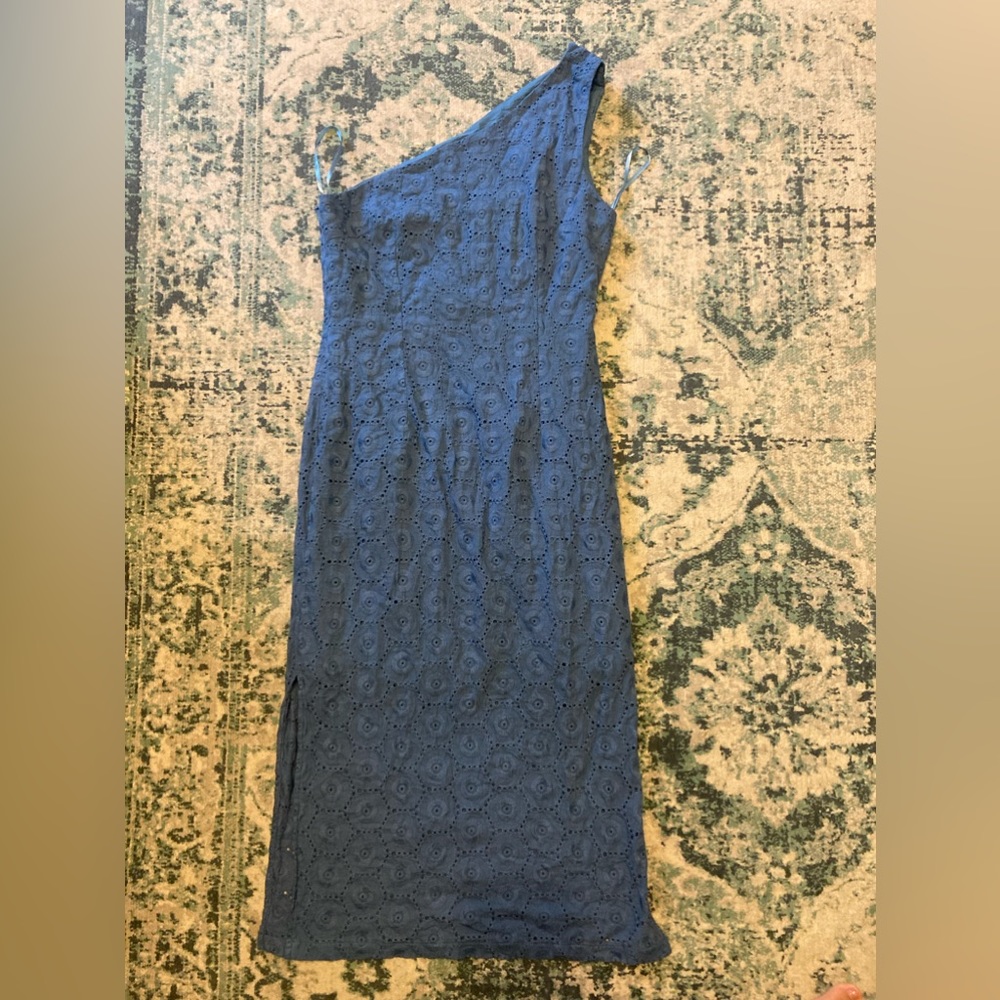 Women’s one shoulder sleeveless midi dress